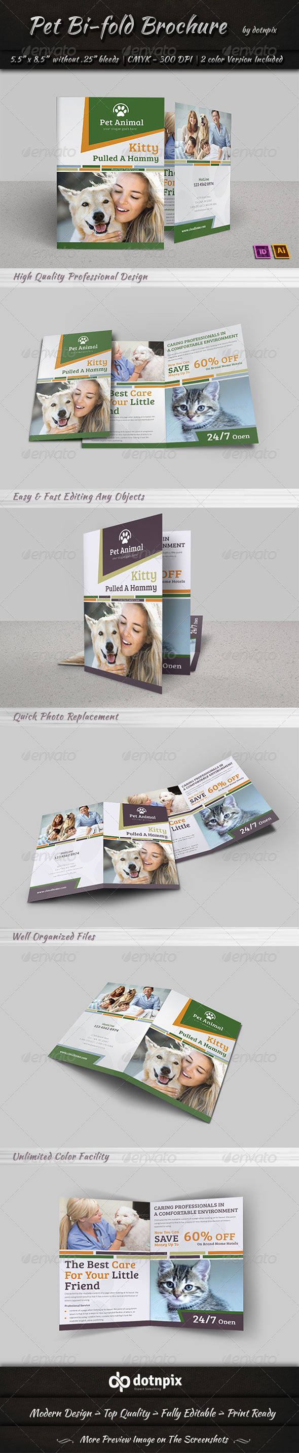 GraphicRiver Pet Bi-Fold Brochure 7361728 GraphicRiver Pet Bi-Fold Brochure 7361728