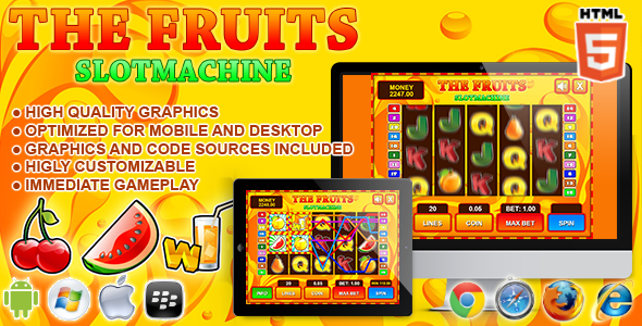 CodeCanyon Slot Machine The Fruits HTML5 Game 7311007 CodeCanyon Slot Machine The Fruits HTML5 Game 7311007