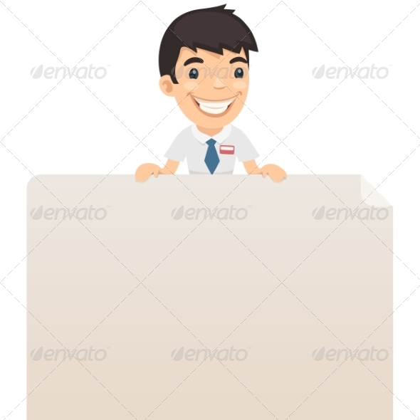 GraphicRiver Manager Looking at Blank Poster on Top 7364719 GraphicRiver Manager Looking at Blank Poster on Top 7364719