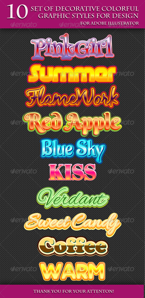 GraphicRiver Set of Colorful Various Graphic Styles 7365511 GraphicRiver Set of Colorful Various Graphic Styles 7365511