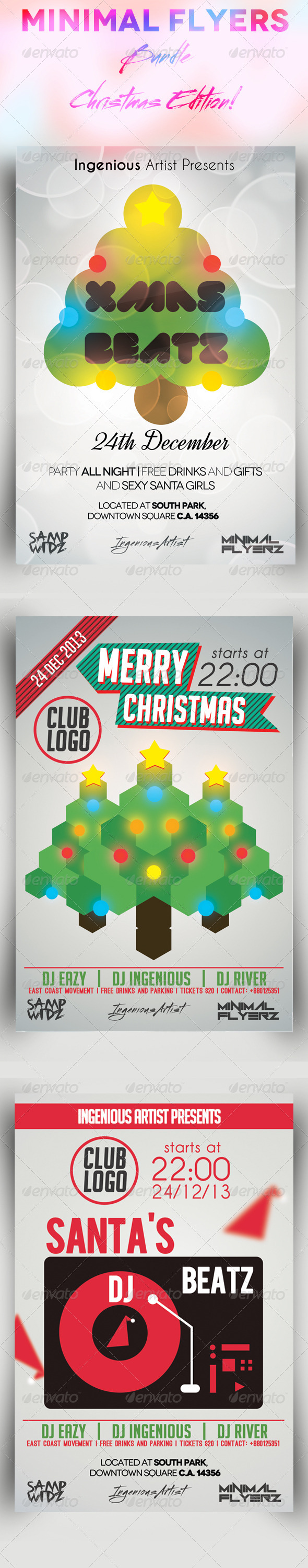 GraphicRiver Minimal Flyers Bundle Vol.2 Christmas 7369720 GraphicRiver Minimal Flyers Bundle Vol.2 Christmas 7369720