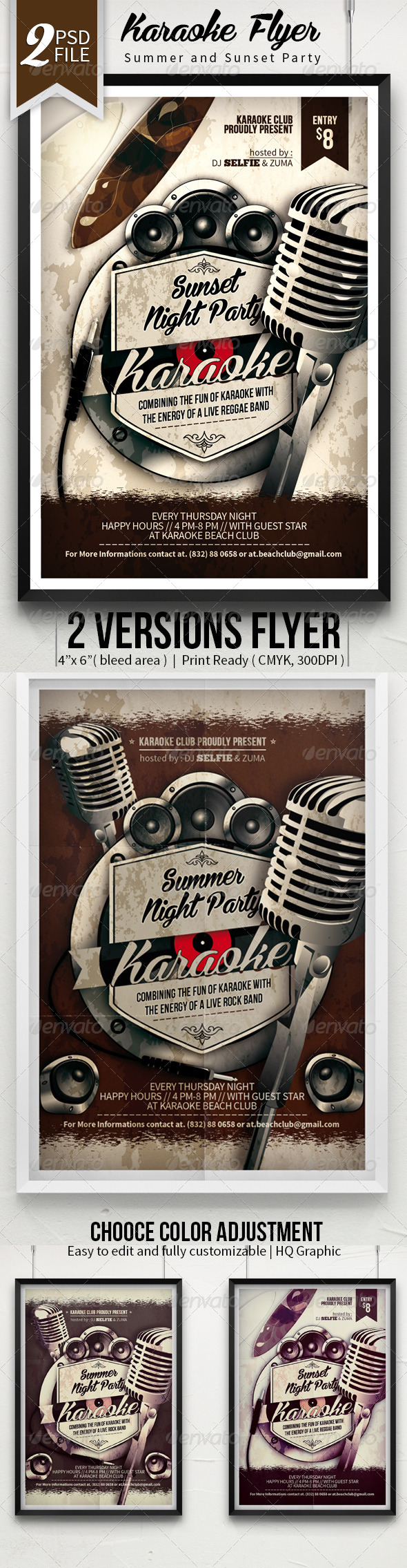 GraphicRiver Karaoke Flyer Or Poster Summer Sunset 7369765 GraphicRiver Karaoke Flyer Or Poster Summer Sunset 7369765