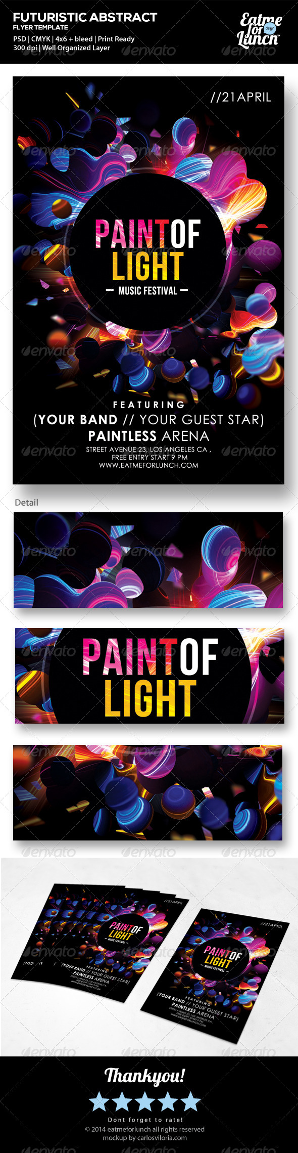 GraphicRiver Futuristic Abstract Flyer Paint of Light 7369803 GraphicRiver Futuristic Abstract Flyer Paint of Light 7369803