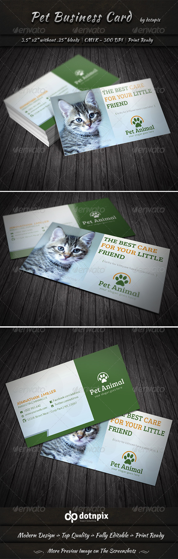 GraphicRiver Pet Business Card 7358061 GraphicRiver Pet Business Card 7358061
