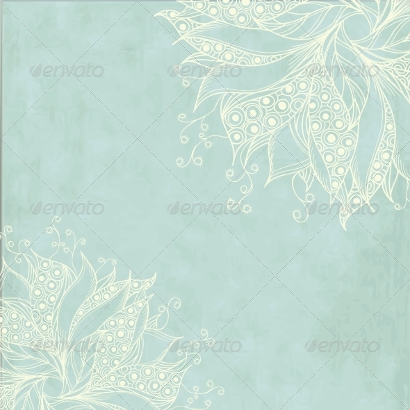 GraphicRiver Vintage Card with Fantasy Flowers 7370946 GraphicRiver Vintage Card with Fantasy Flowers 7370946