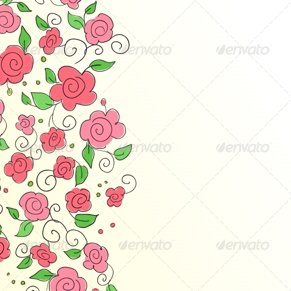 GraphicRiver Background with Hand Drawn Flower Pattern 7371112 GraphicRiver Background with Hand Drawn Flower Pattern 7371112