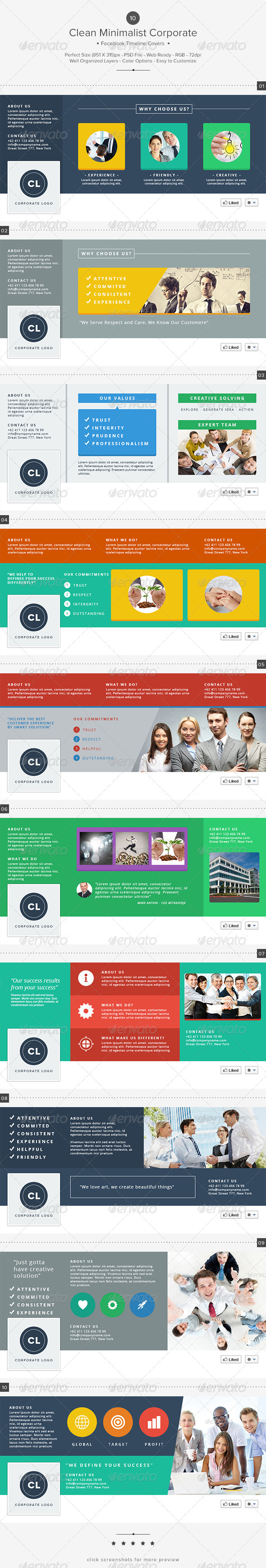 GraphicRiver 10 Clean Minimalist Corporate Facebook Covers 7371259 GraphicRiver 10 Clean Minimalist Corporate Facebook Covers 7371259