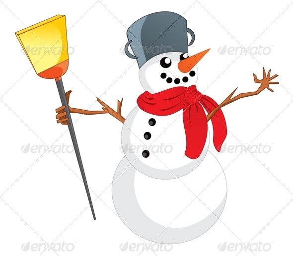 GraphicRiver Snowman with Scarf 7371588 GraphicRiver Snowman with Scarf 7371588