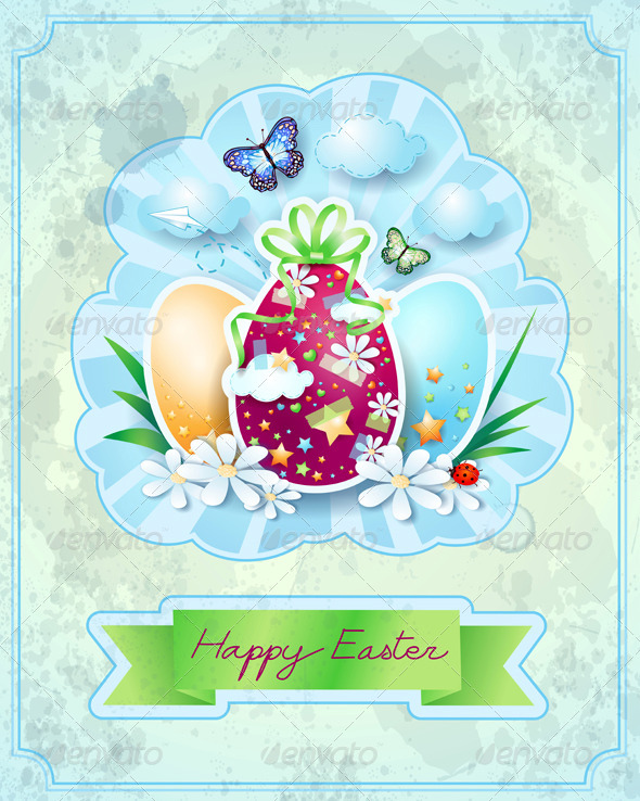 GraphicRiver Easter Card in Vintage Style 7371763 GraphicRiver Easter Card in Vintage Style 7371763