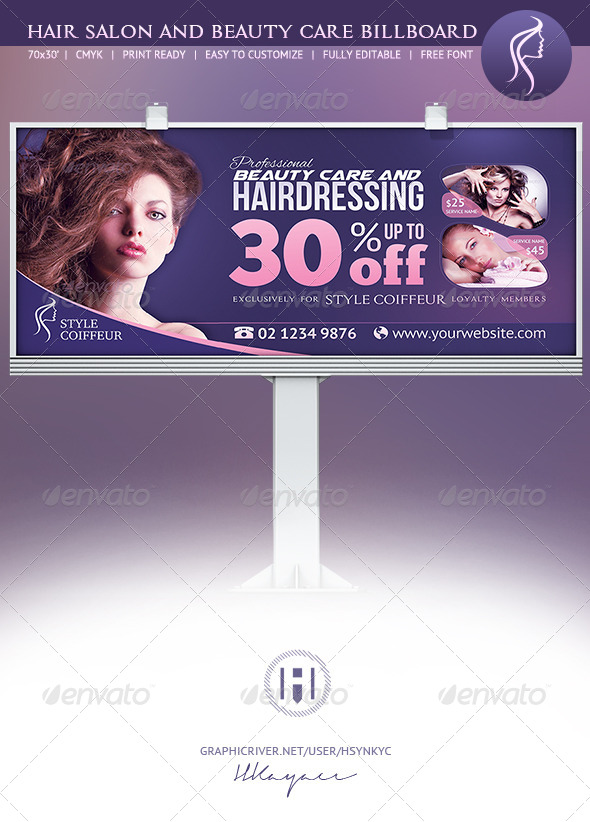 GraphicRiver Hair & Beauty Billboard 7360715 GraphicRiver Hair & Beauty Billboard 7360715