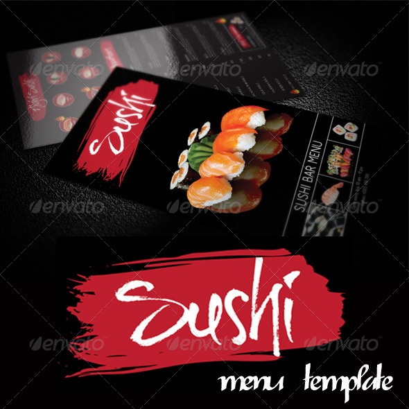 GraphicRiver Sushi Bar Menu template 7372303 GraphicRiver Sushi Bar Menu template 7372303