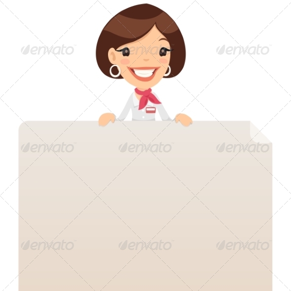 GraphicRiver Female Manager Looking at Blank Poster on Top 7374395 GraphicRiver Female Manager Looking at Blank Poster on Top 7374395