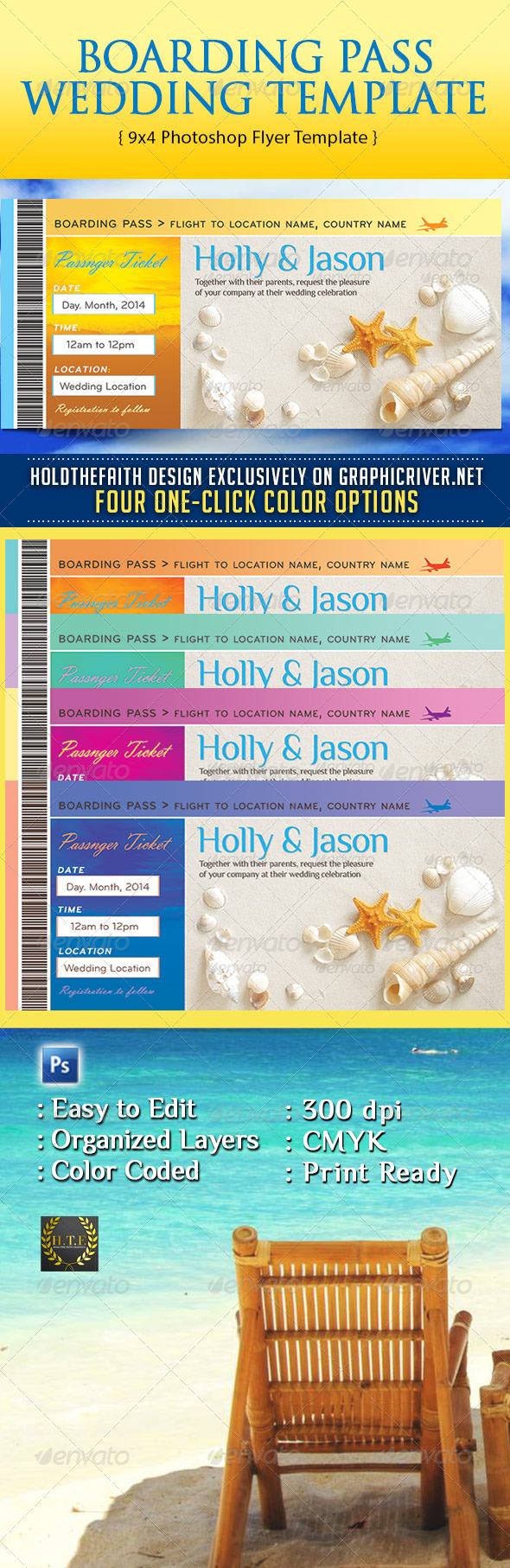 GraphicRiver Boarding Pass Wedding Template 7375738 GraphicRiver Boarding Pass Wedding Template 7375738