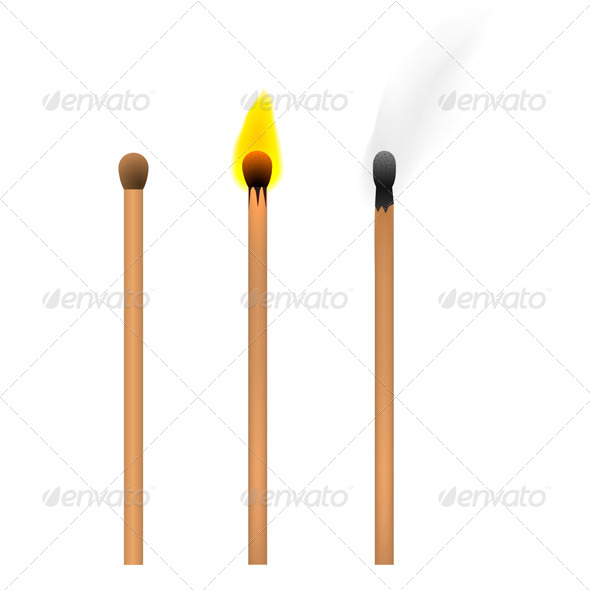GraphicRiver Set of Burnt Matches 7376203 GraphicRiver Set of Burnt Matches 7376203