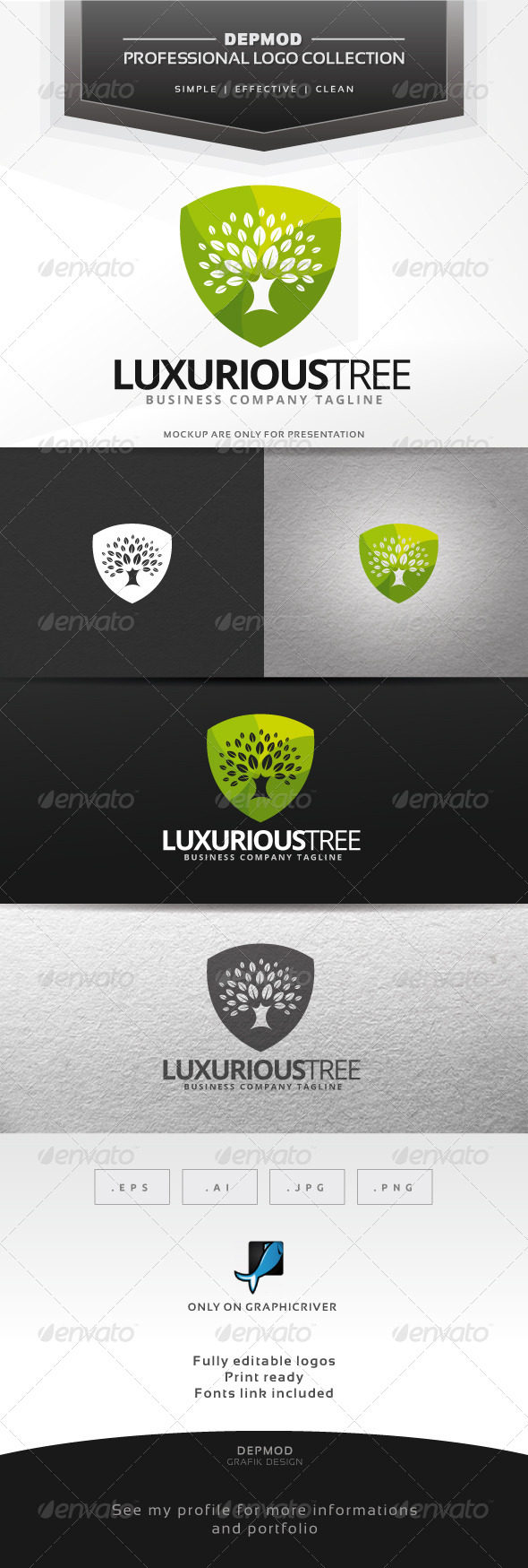 GraphicRiver Luxurious Tree Logo 7376709 GraphicRiver Luxurious Tree Logo 7376709