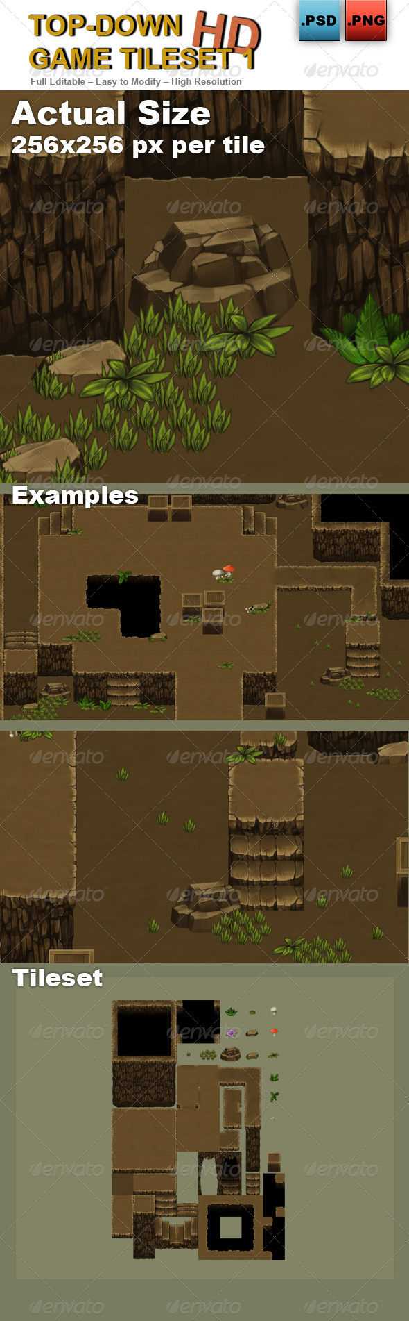 GraphicRiver Top-Down Game Tileset 1 HD 7376947 GraphicRiver Top-Down Game Tileset 1 HD 7376947