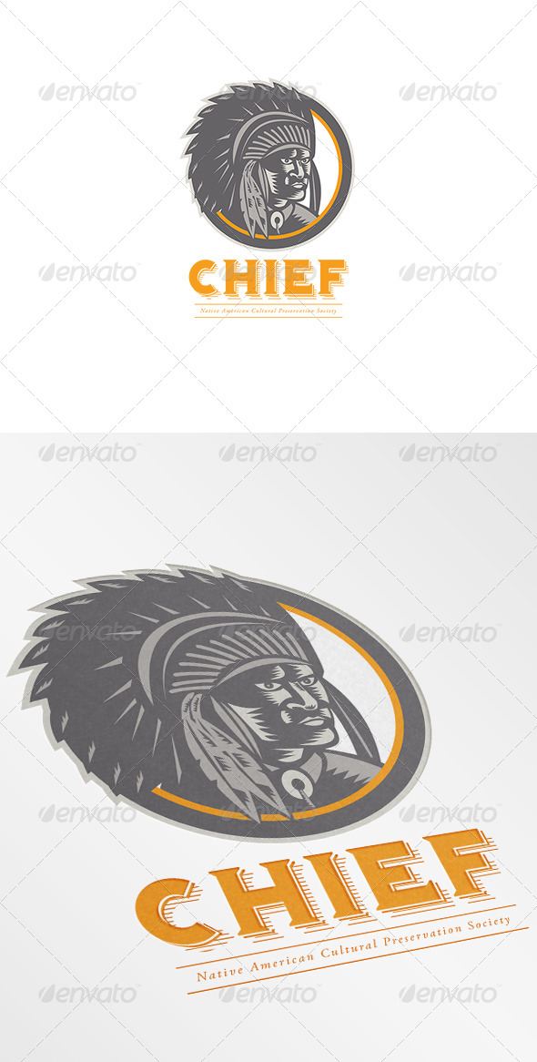 GraphicRiver Chief Native American Society Logo 7376961 GraphicRiver Chief Native American Society Logo 7376961