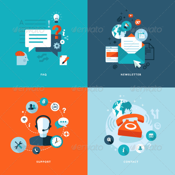 GraphicRiver Flat Design Concept Icons for Online Services 7377339 GraphicRiver Flat Design Concept Icons for Online Services 7377339
