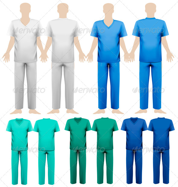 GraphicRiver Set of Medical Overalls 7379137 GraphicRiver Set of Medical Overalls 7379137