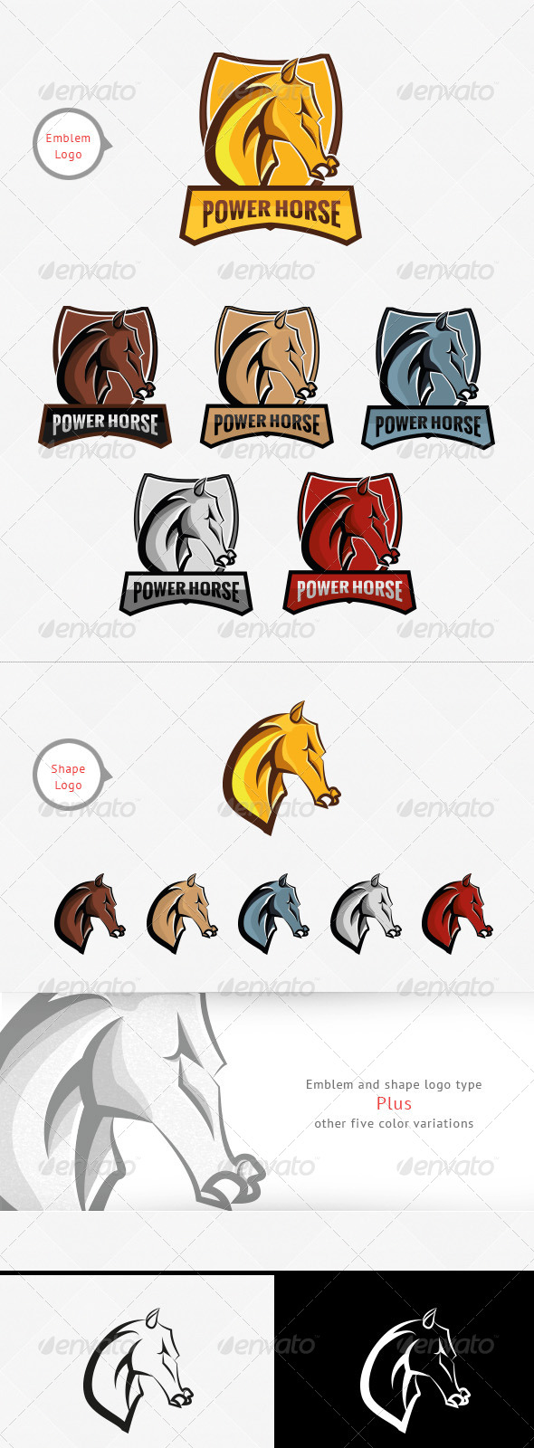 Power Horse Logo Template (Animals)