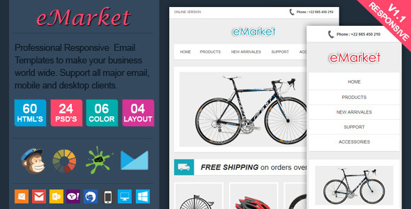 ThemeForest eMarket Clean Responsive Ecommerce Email 7381279 ThemeForest eMarket Clean Responsive Ecommerce Email 7381279