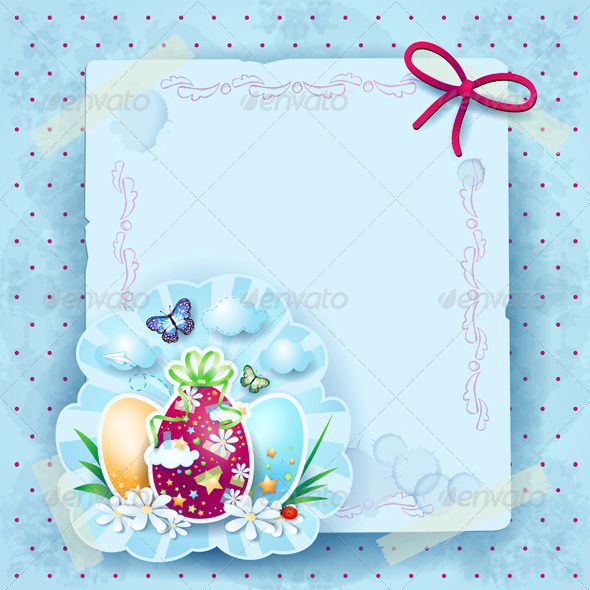 GraphicRiver Easter Card with Eggs and Copy Space 7383282 GraphicRiver Easter Card with Eggs and Copy Space 7383282