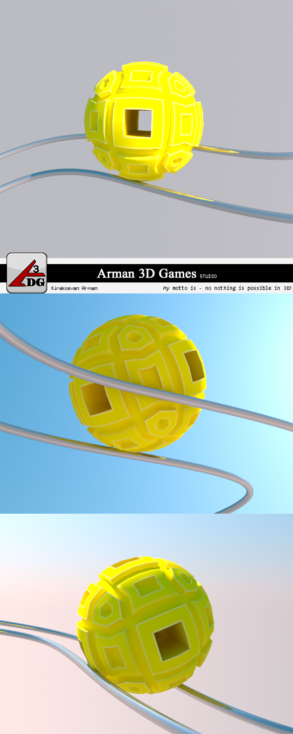 3DOcean Roll Ball yellow 7383506 3DOcean Roll Ball yellow 7383506