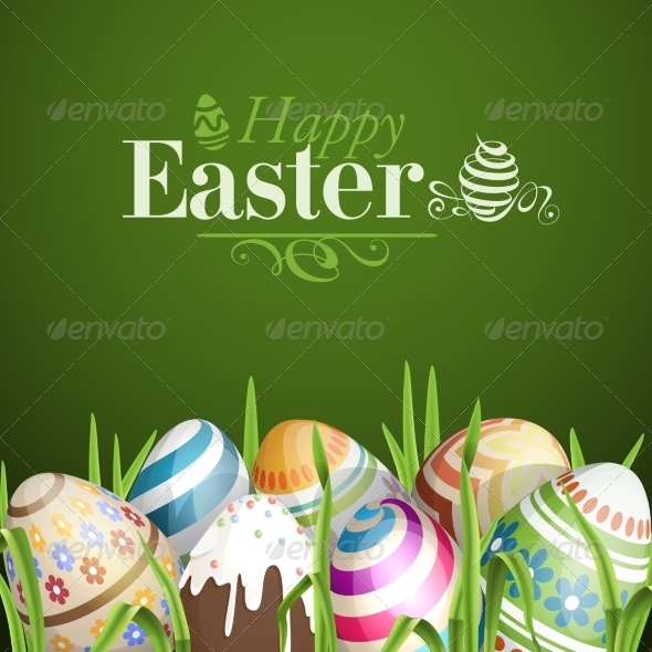 GraphicRiver Easter Background with Eggs in Grass 7383766 GraphicRiver Easter Background with Eggs in Grass 7383766