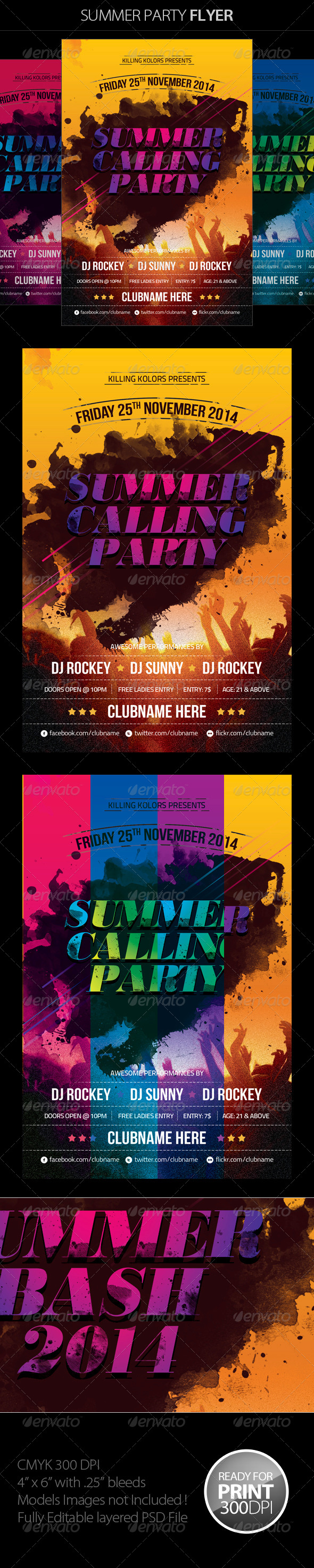 GraphicRiver Summer Party Flyer 7383800 GraphicRiver Summer Party Flyer 7383800