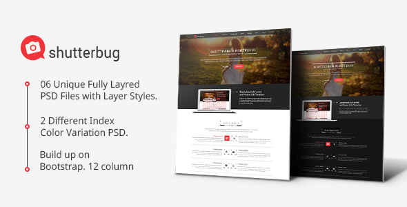 ThemeForest Shutterbug One page Multipurpose PSD Template 7384021 ThemeForest Shutterbug One page Multipurpose PSD Template 7384021