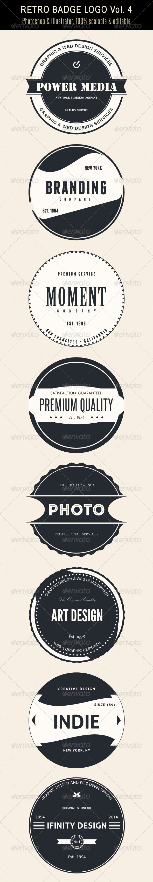 GraphicRiver Retro Badge Logo Vol 4 7374350 GraphicRiver Retro Badge Logo Vol 4 7374350