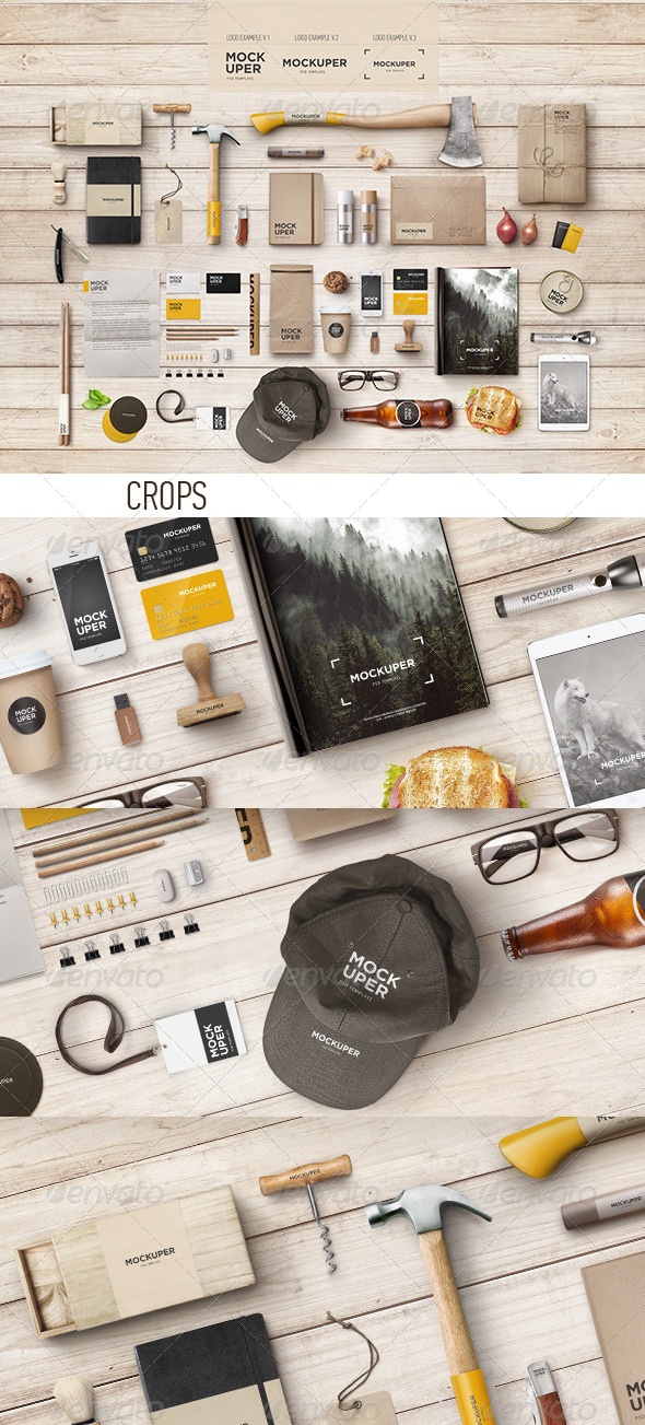 GraphicRiver Brutal Wood Branding Mock-Up PSD 7374379 GraphicRiver Brutal Wood Branding Mock-Up PSD 7374379