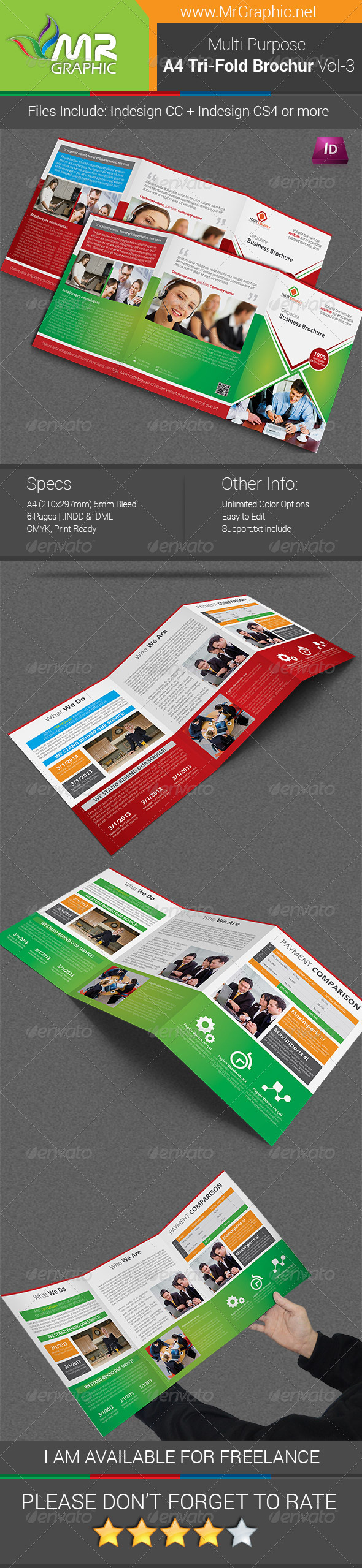 GraphicRiver Multipurpose A4 Tri-Fold Brochure Template Vol-3 7384971 GraphicRiver Multipurpose A4 Tri-Fold Brochure Template Vol-3 7384971