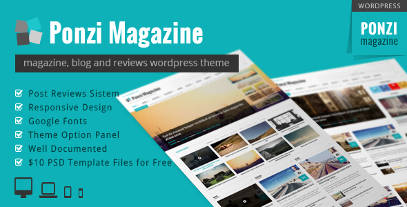 Responsive Magazine Blog News Wordpress Theme