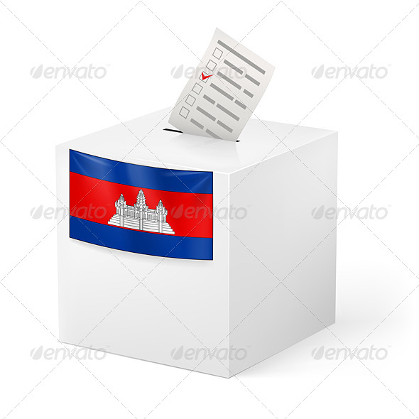 Ballot Box with Voting Paper. Cambodia (Miscellaneous)