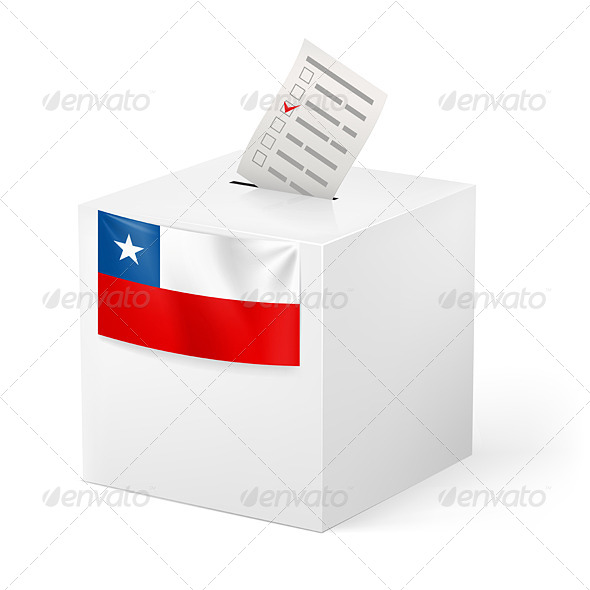 Ballot Box with Voting Paper. Chile (Miscellaneous)