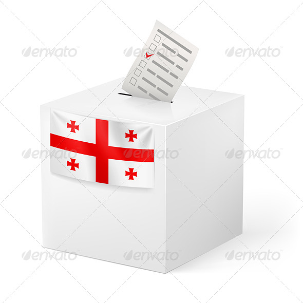 Ballot Box with Voting Paper. Georgia (Miscellaneous)