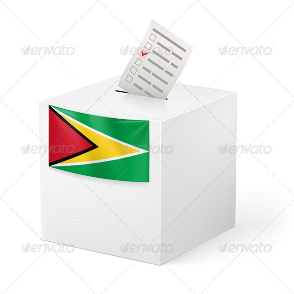 Ballot Box with Voting Paper. Guyana (Miscellaneous)