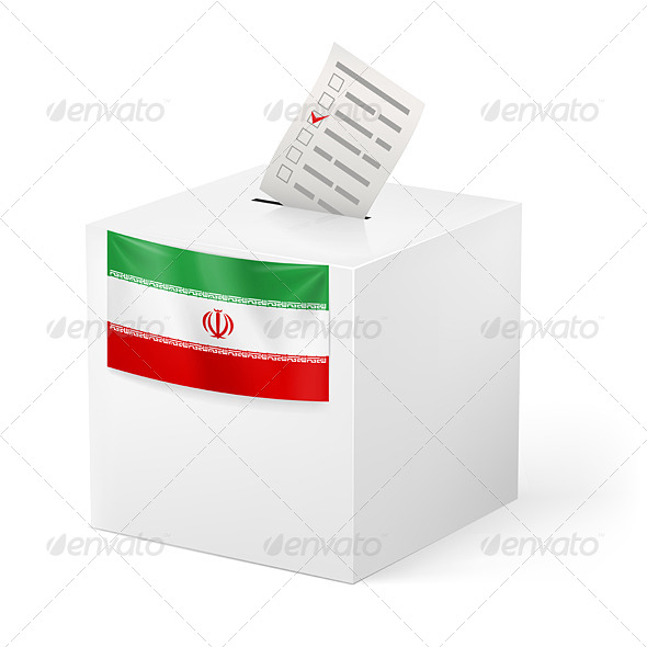 Ballot Box with Voting Paper. Iran (Miscellaneous)