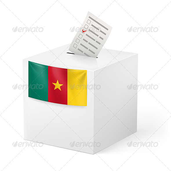 Ballot Box with Voting Paper. Cameroon (Miscellaneous)