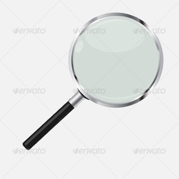 Magnifying Glass Search Icon Vector Illustration (Decorative Symbols)