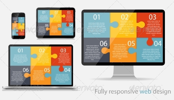 Fully Responsive Web Design Concept Vector Illustration (Web)