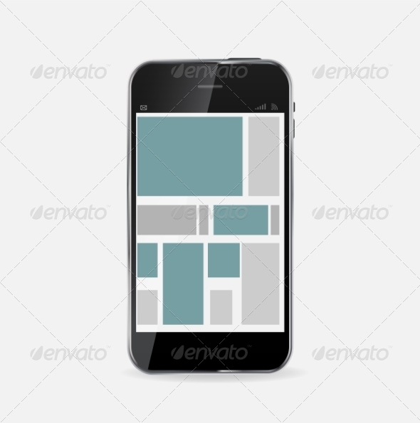 Abstract Design Mobile Phone. Vector Illustration (Computers)