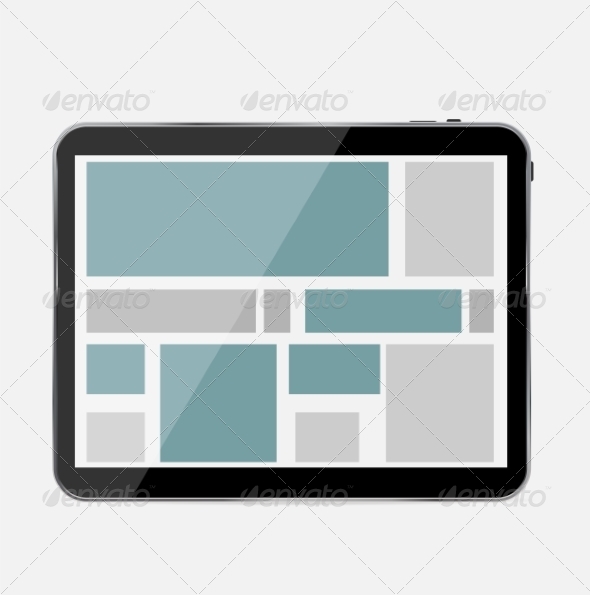 Abstract Design Tablet - Vector Illustration (Computers)