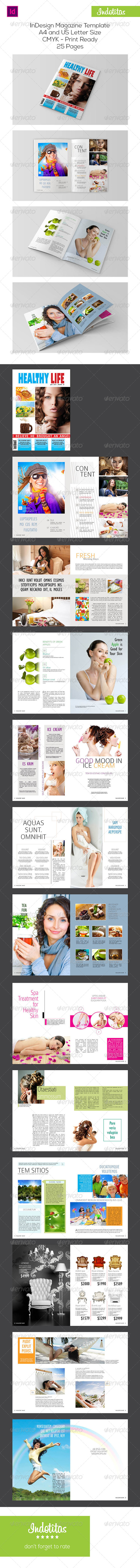 Healthy Life Magazine Template (Magazines)