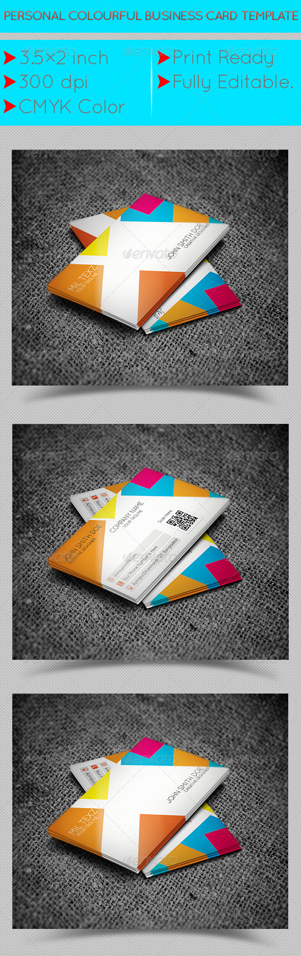 GraphicRiver Personal Colourful Business Card Template 7389200 GraphicRiver Personal Colourful Business Card Template 7389200