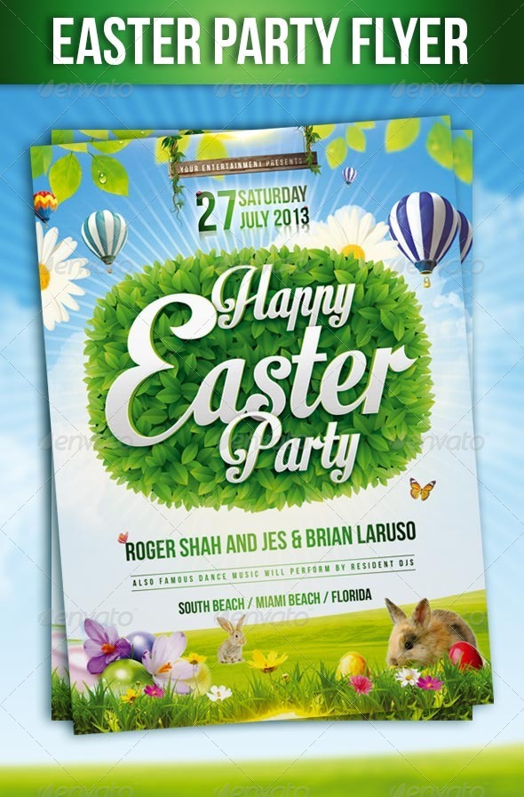GraphicRiver Easter Party Flyer 7389556 GraphicRiver Easter Party Flyer 7389556