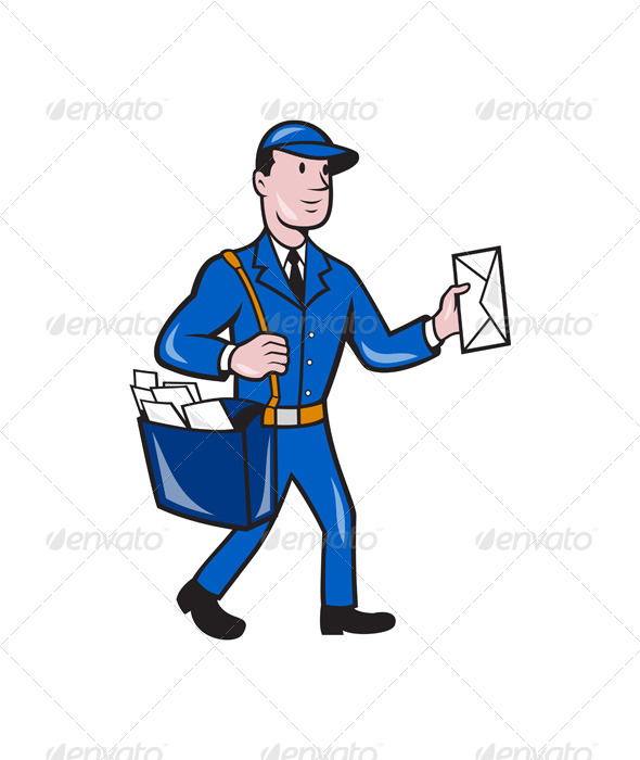 GraphicRiver Mailman Postman Delivery Worker Isolated Cartoon 7389576 GraphicRiver Mailman Postman Delivery Worker Isolated Cartoon 7389576