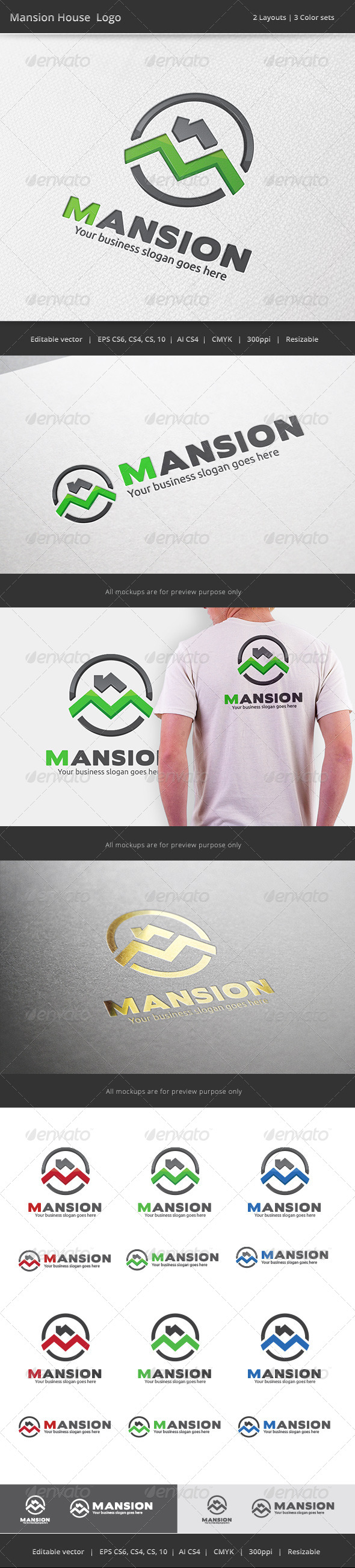 GraphicRiver Mansion House Logo 7389620 GraphicRiver Mansion House Logo 7389620