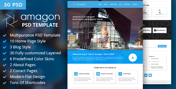 ThemeForest Amagon Flat Multipurpose PSD Template 7345382 ThemeForest Amagon Flat Multipurpose PSD Template 7345382